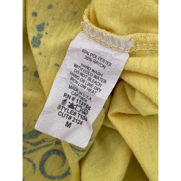 Urban Behavior Top Yellow SS Mummy Forever T Shirt Graphic Tee Skull Dagger Girl - Picture 5 of 5